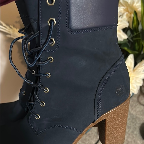 Timberland Women's Navy Heeled Boots - Picture 3 of 3